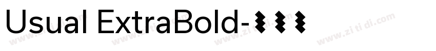 Usual ExtraBold字体转换